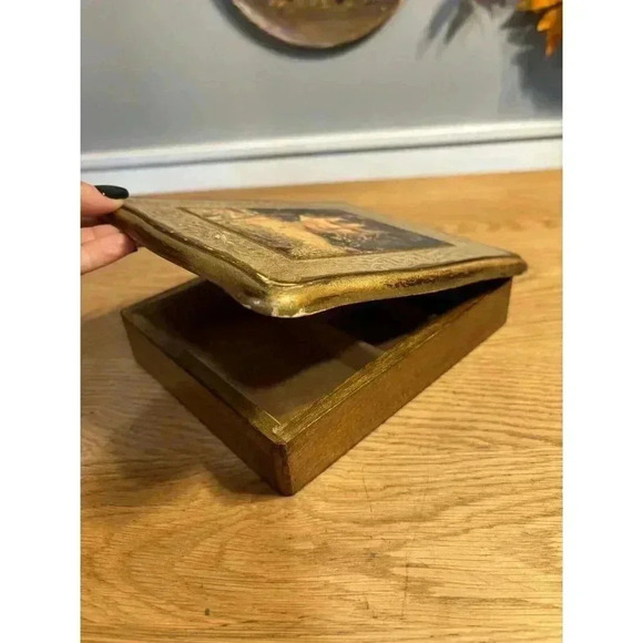 Wood Jewelry Box w Velvet interior, Mid-Century Modern “Fashioned By Farrington - Picture 4 of 13